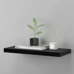 Flexi Storage Decorative Shelving Floating Shelf Black Oak 600x38x240mm 10 Flexi Storage Decorative Shelving Floating Shelf Black Oak 600x38x240mm -Home Furniture 12889893 1464885494841620