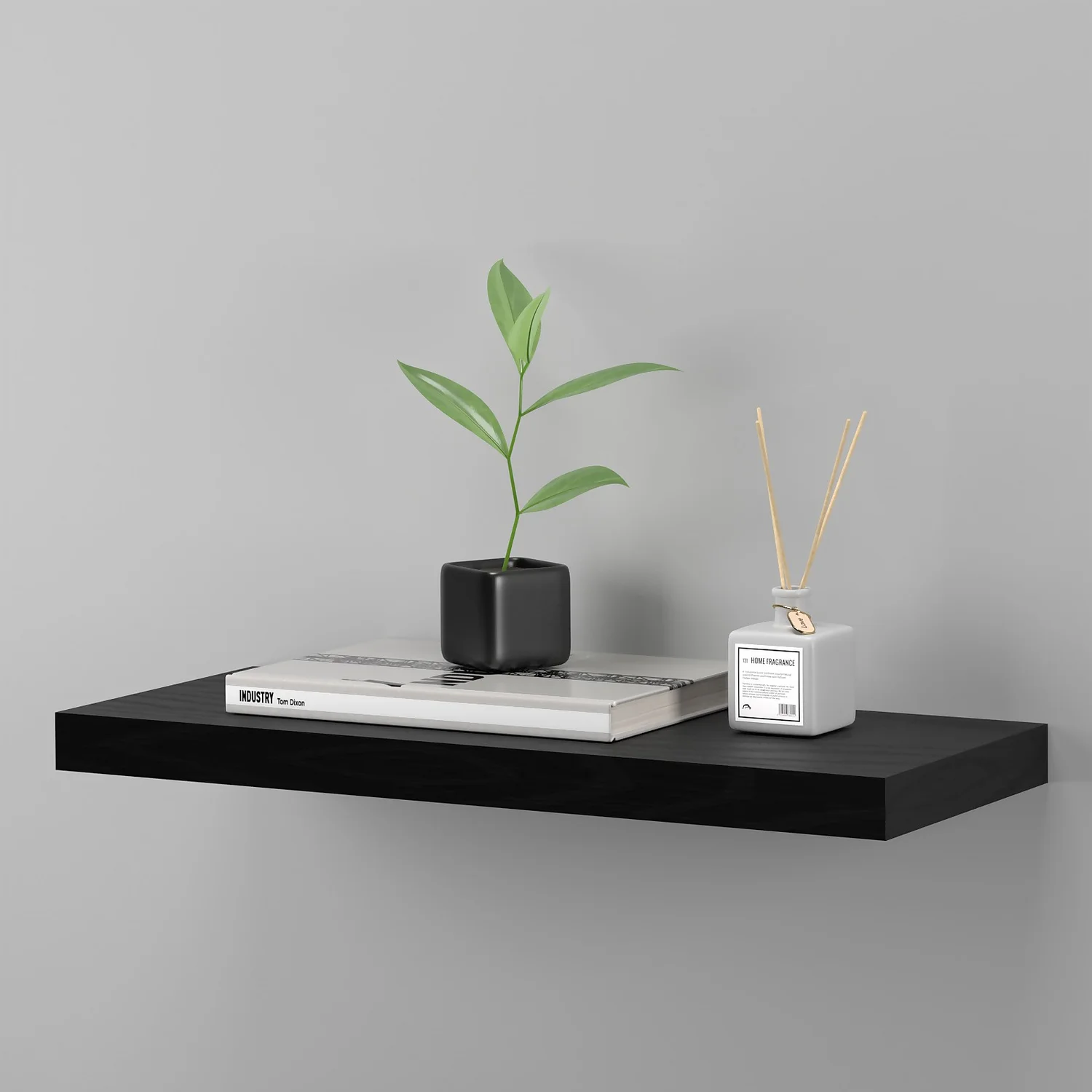 Flexi Storage Decorative Shelving Floating Shelf Black Oak 600x38x240mm 6 Flexi Storage Decorative Shelving Floating Shelf Black Oak 600x38x240mm - Image 4