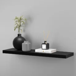Flexi Storage Decorative Shelving Floating Shelf Black Oak 900x38x240mm -Home Furniture 12889895 8824867914451104