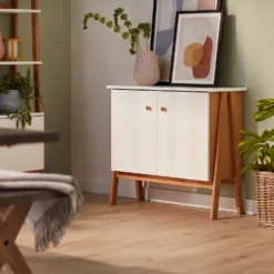 House Beautiful Line Textured Ceramic Vase - Mist -Home Furniture 12891363 1224858801011147