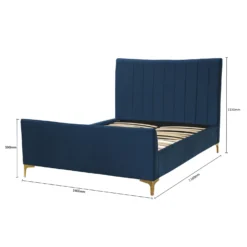 Donna Deco Double Bed - Navy 18 Donna Deco Double Bed - Navy -Home Furniture 12892359 1034870017570075