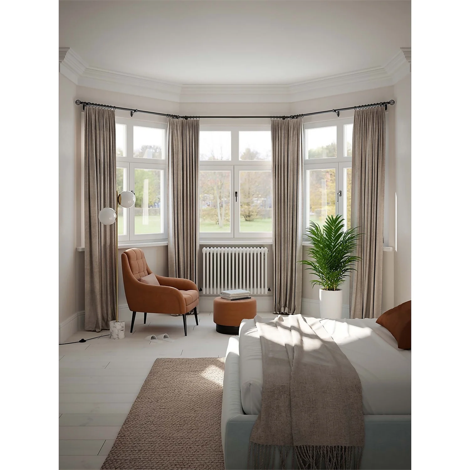 Adjustable Bay Window Bracket - Matt Black 4 Adjustable Bay Window Bracket - Matt Black - Image 2