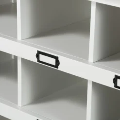 Ashstead Shoe Cupboard - Oak & Ivory -Home Furniture 12917100 1504901116033428