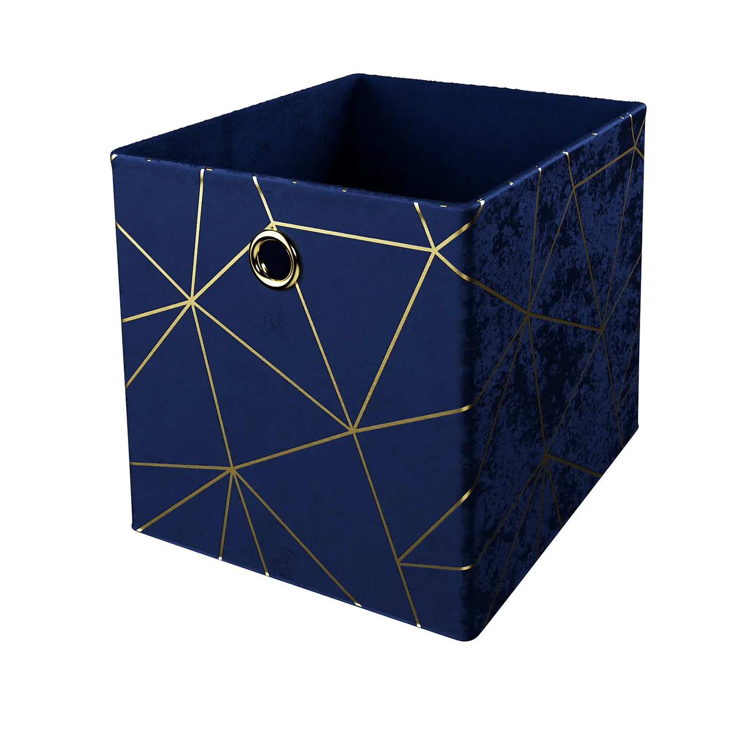 Clever Cube Velvet Geometric Insert - Navy & Gold 3 Clever Cube Velvet Geometric Insert - Navy & Gold