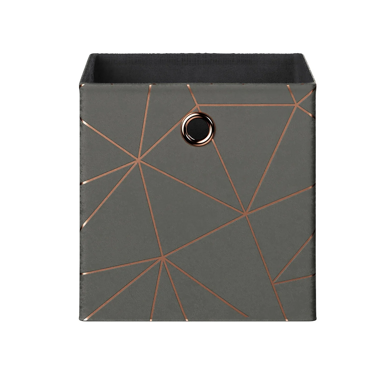 Clever Cube Velvet Geometric Insert - Grey & Rose Gold 7 Clever Cube Velvet Geometric Insert - Grey & Rose Gold - Image 5