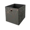 Clever Cube Velvet Geometric Insert - Grey & Rose Gold 1 Clever Cube Velvet Geometric Insert - Grey & Rose Gold -Home Furniture 12932953 9474887876356994