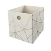 Clever Cube Velvet Geometric Insert - Cream & Gold 2 Clever Cube Velvet Geometric Insert - Cream & Gold -Home Furniture 12932955 9874887876969402
