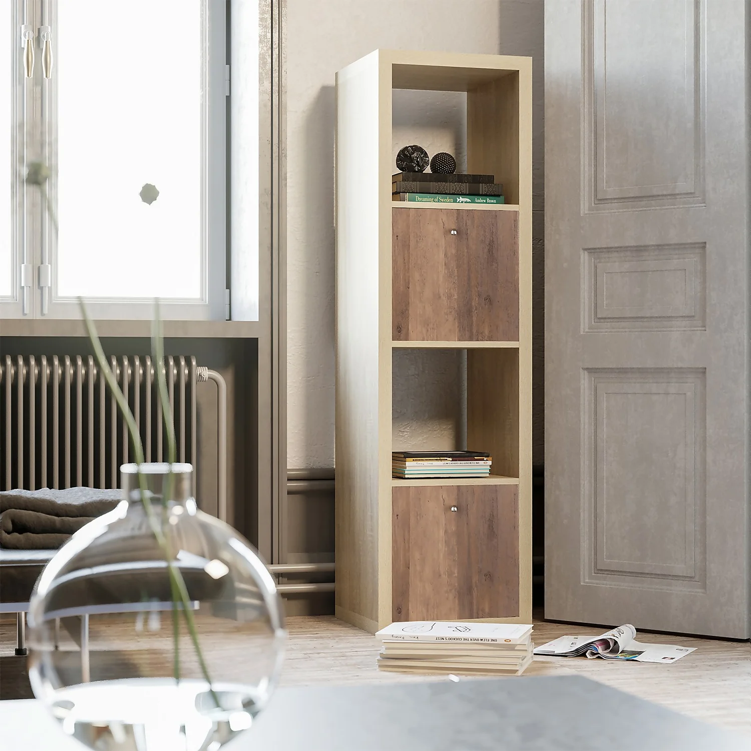 Clever Cube Timber Front Insert - Faux Dark Wood 4 Clever Cube Timber Front Insert - Faux Dark Wood - Image 2