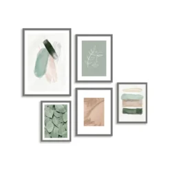 Set Of Gallery Frames 5pcs Grey