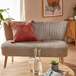 Knot Tassle Cushion - 45x45cm - Teracotta -Home Furniture 12969640 1774900336116369