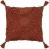 Knot Tassle Cushion - 45x45cm - Teracotta -Home Furniture 12969640 6184900336060728