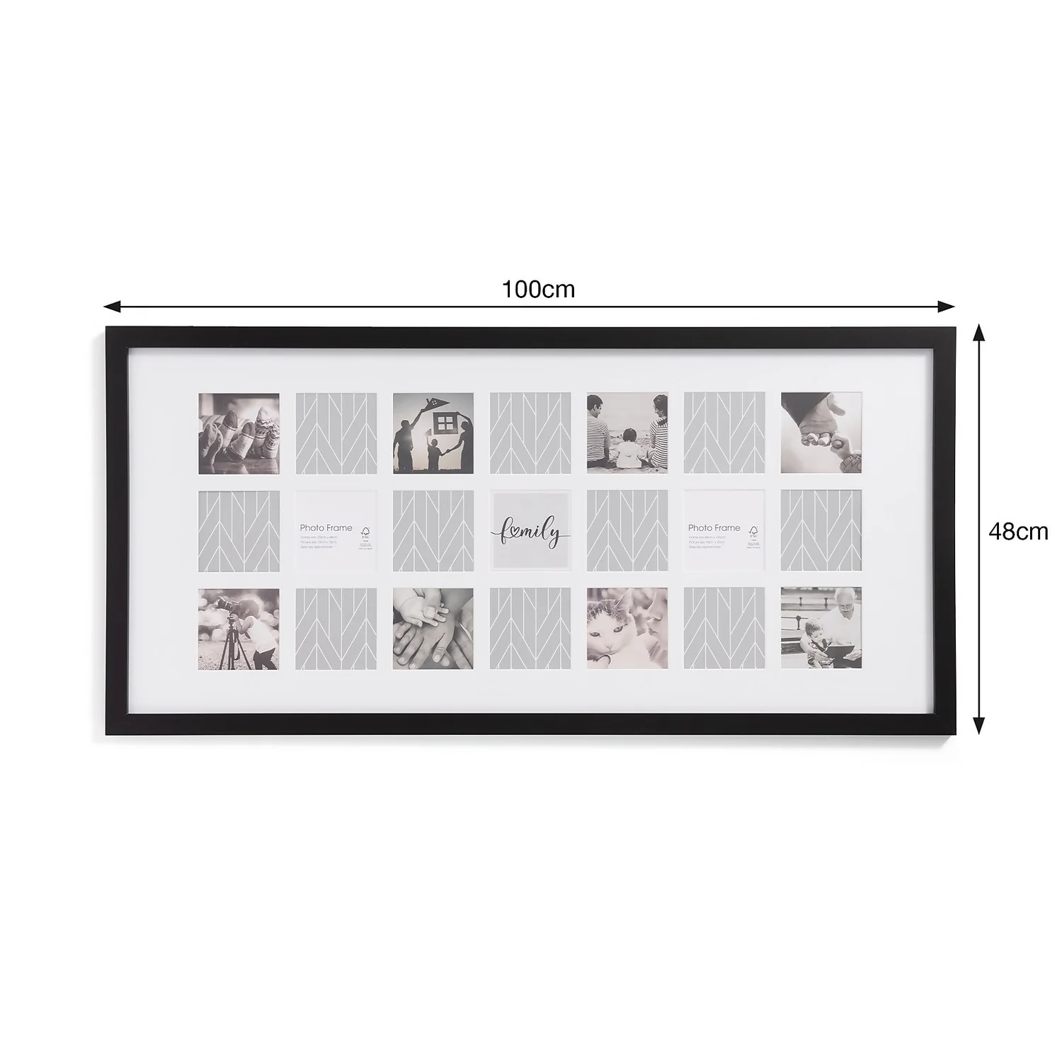 Box Photo Frame - 48x100cm - Black 6 Box Photo Frame - 48x100cm - Black - Image 4