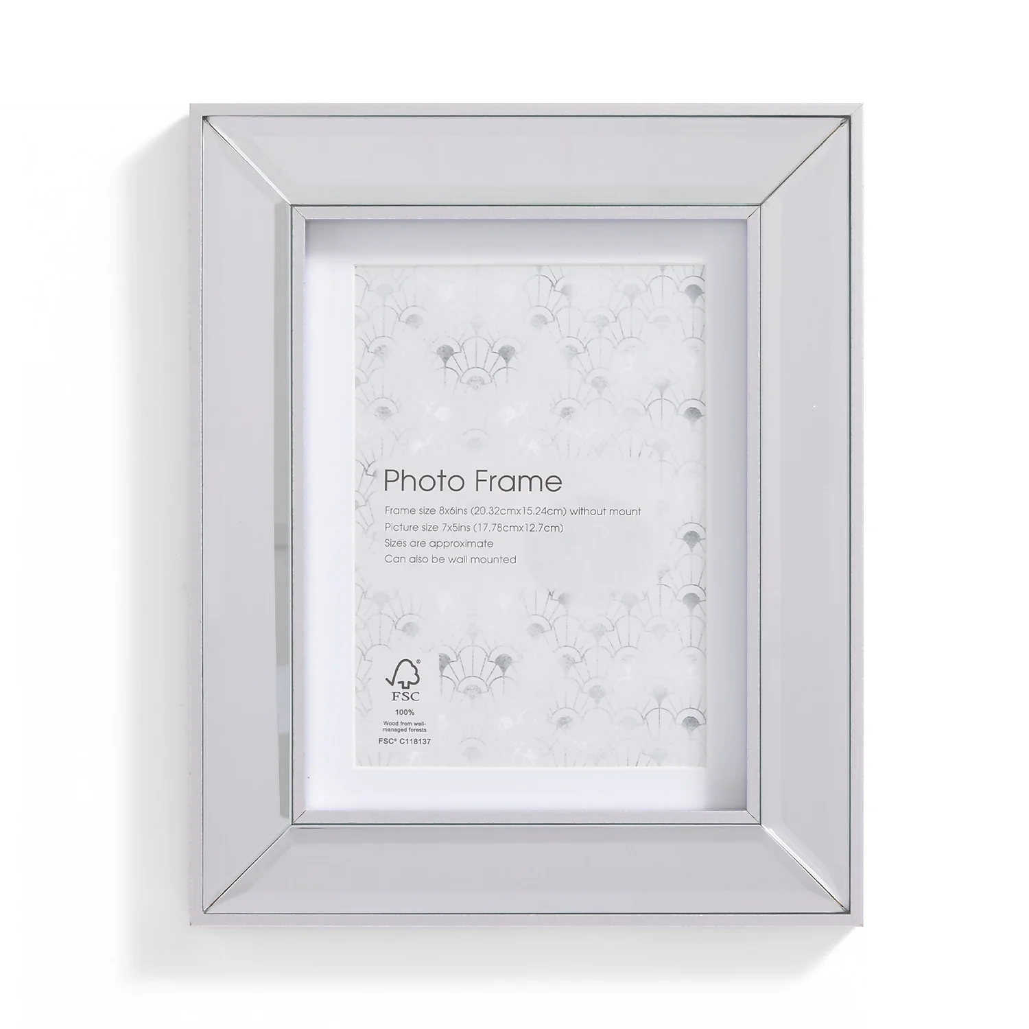 Bevelled Photo Frame 7x5 Silver. 3 Bevelled Photo Frame 7x5 Silver.