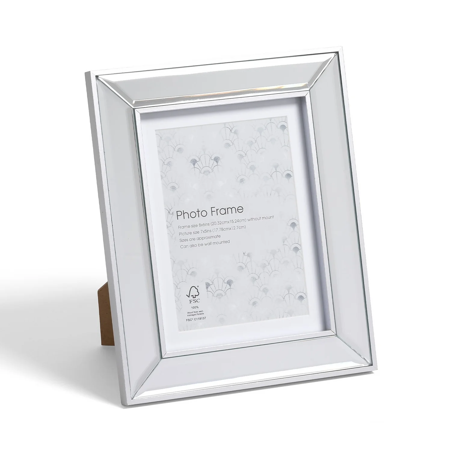 Bevelled Photo Frame 7x5 Silver. 6 Bevelled Photo Frame 7x5 Silver. - Image 4