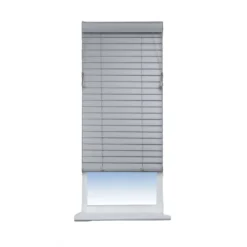 50mm Faux Wood Venetian Blind - 60cm - Grey