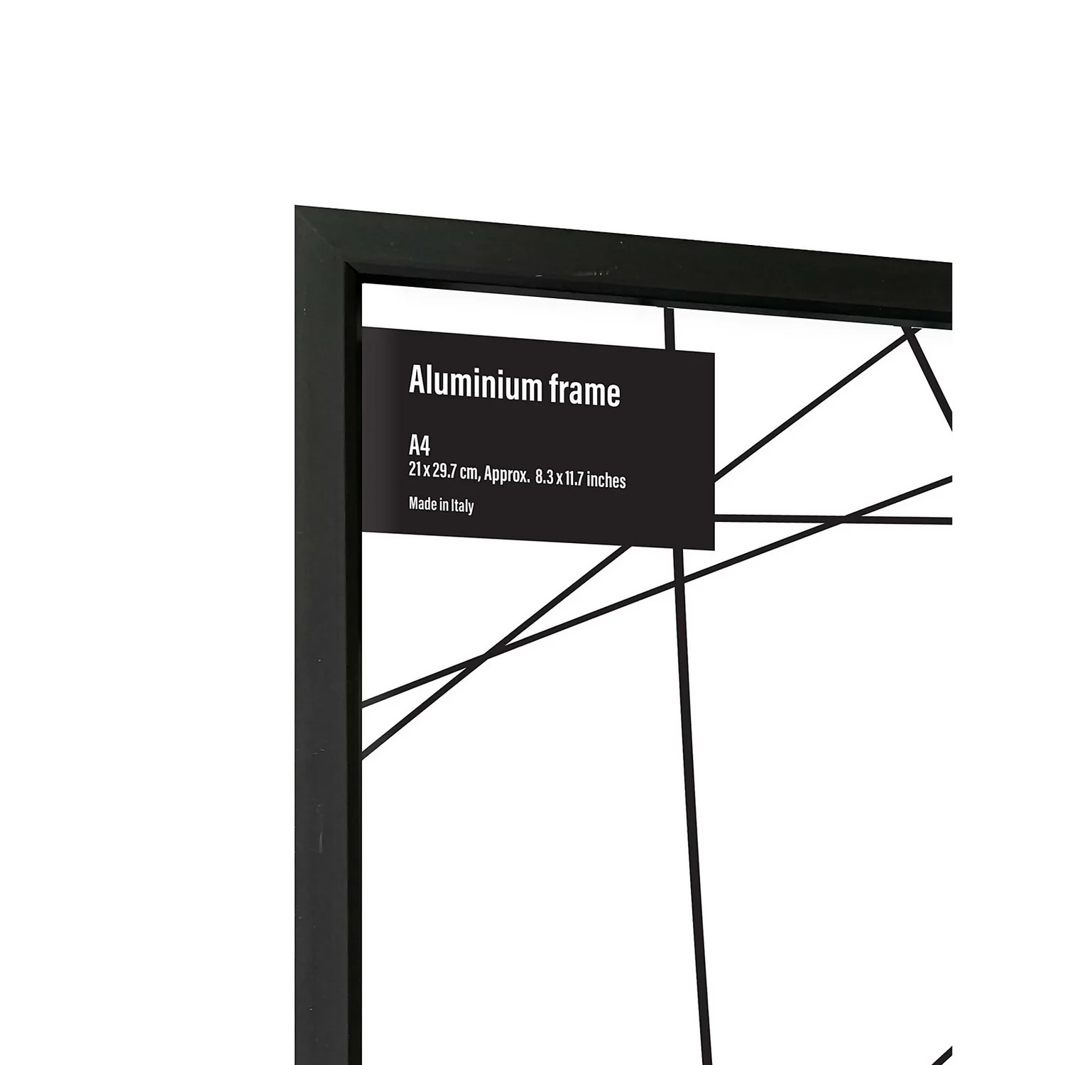Aluminium Photo Frame - A4 - Black 4 Aluminium Photo Frame - A4 - Black - Image 2