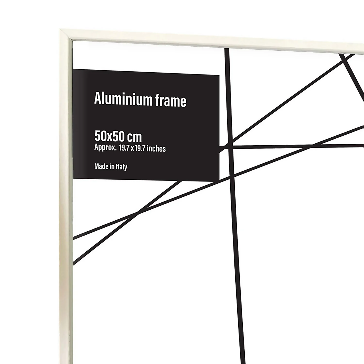 Aluminium Photo Frame - 50x50cm - White 4 Aluminium Photo Frame - 50x50cm - White - Image 2