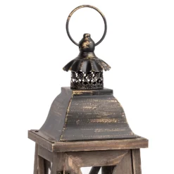 Small Wooden Lantern - Walnut -Home Furniture 13036256 2874894568011599
