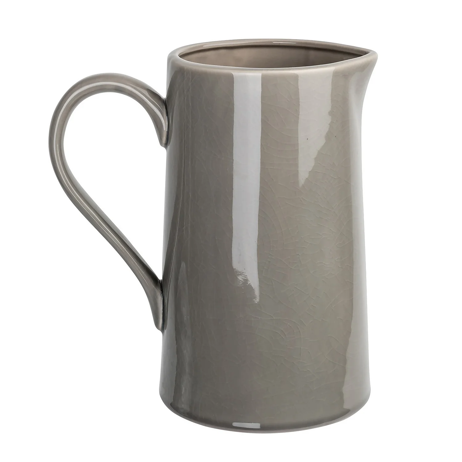 Crackle Effect Jug - Flint 3 Crackle Effect Jug - Flint