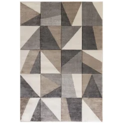 Carved Geo Rug - Latte - 120x170cm