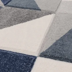 Carved Geo Rug - Denim - 120x170cm 9 Carved Geo Rug - Denim - 120x170cm -Home Furniture 13112206 1754874879921511