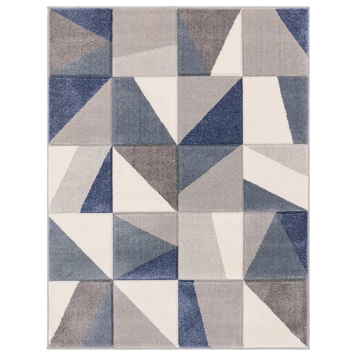 Carved Geo Rug - Denim - 120x170cm 3 Carved Geo Rug - Denim - 120x170cm