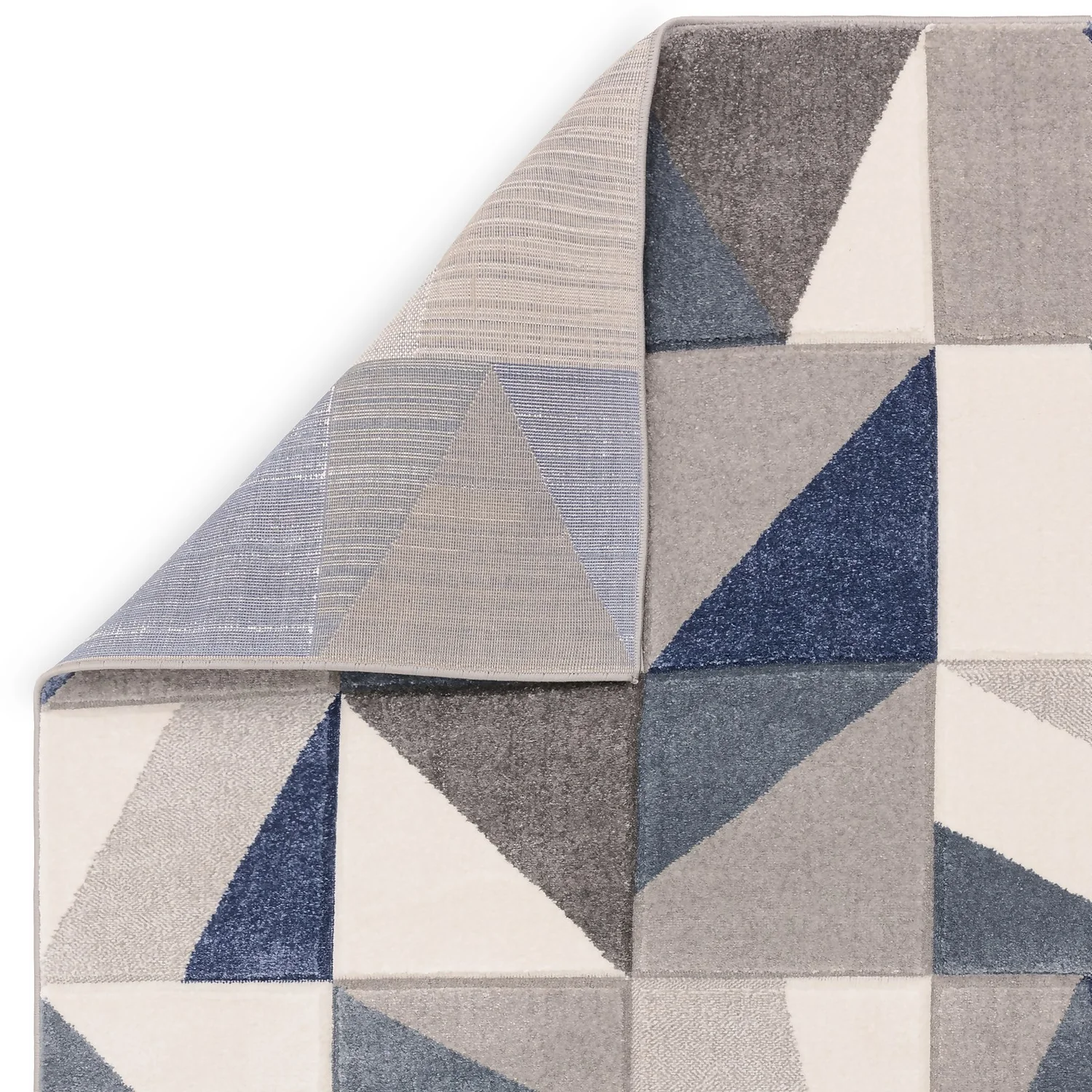 Carved Geo Rug - Denim - 120x170cm 4 Carved Geo Rug - Denim - 120x170cm - Image 2