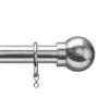 Extendable Ball Finial Curtain Pole - Chrome - 1.2-2.1m (25/28mm)
