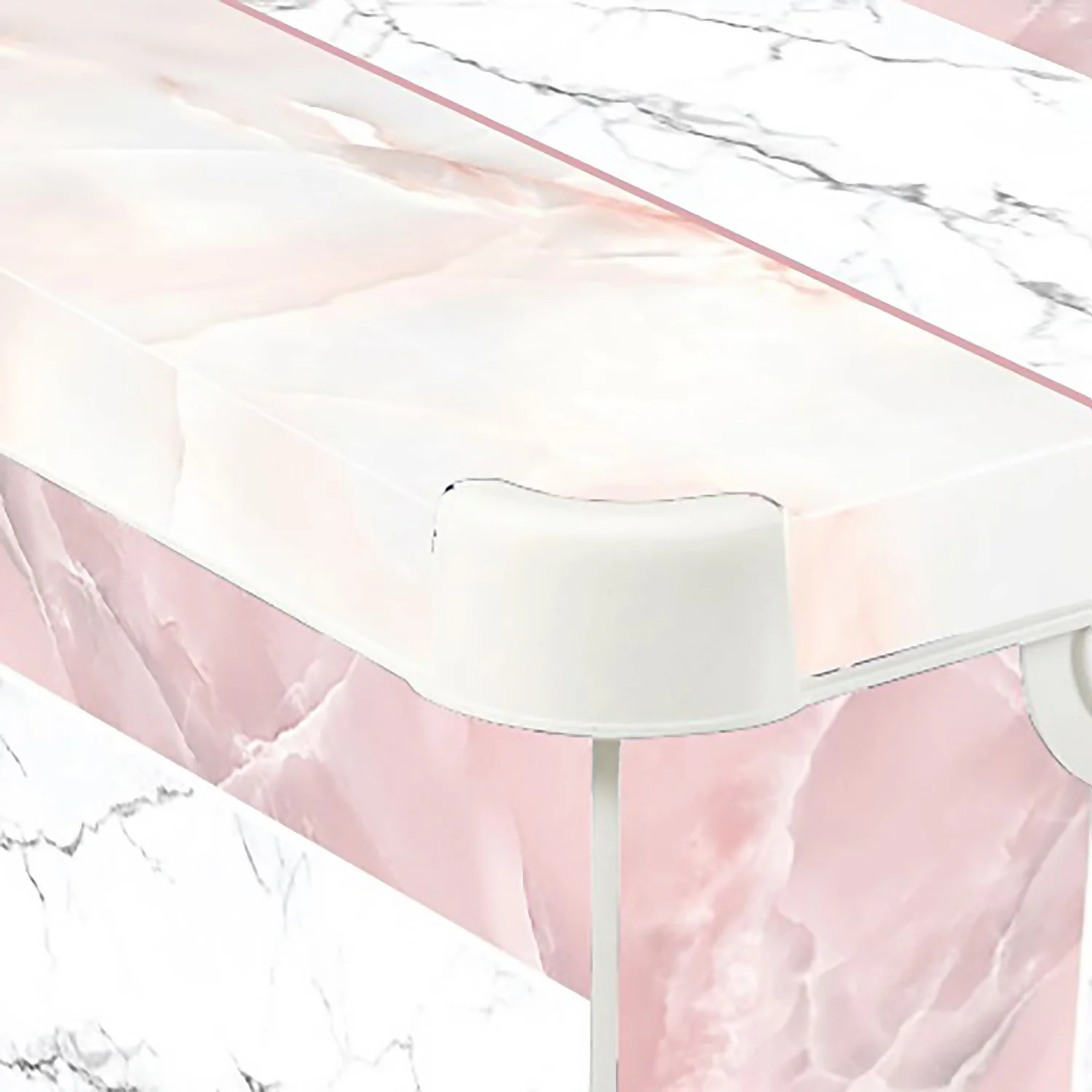Curver Stockholm Mixed Marble Deco Storage Box - Pink & White 22L 5 Curver Stockholm Mixed Marble Deco Storage Box - Pink & White 22L - Image 3