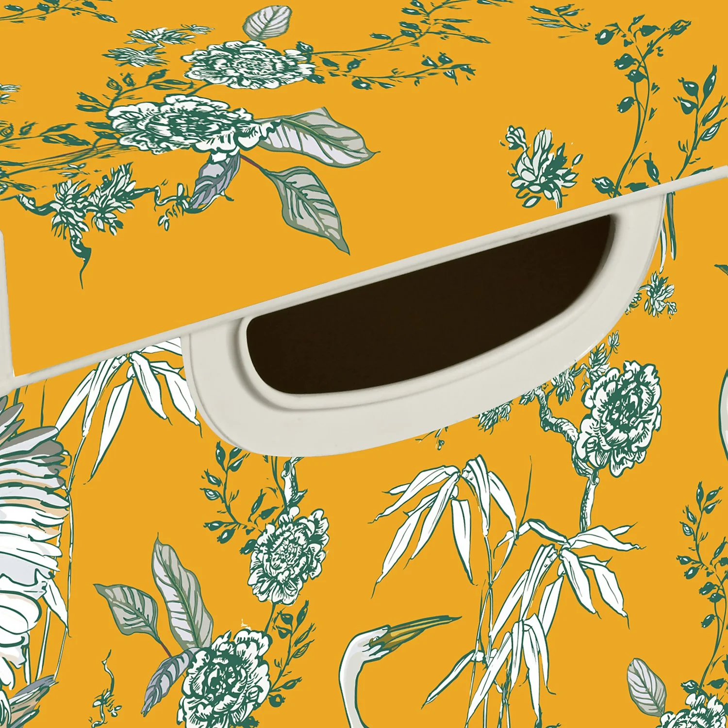 Curver Stockholm Stork Deco Storage Box - Yellow - 22L 5 Curver Stockholm Stork Deco Storage Box - Yellow - 22L - Image 3