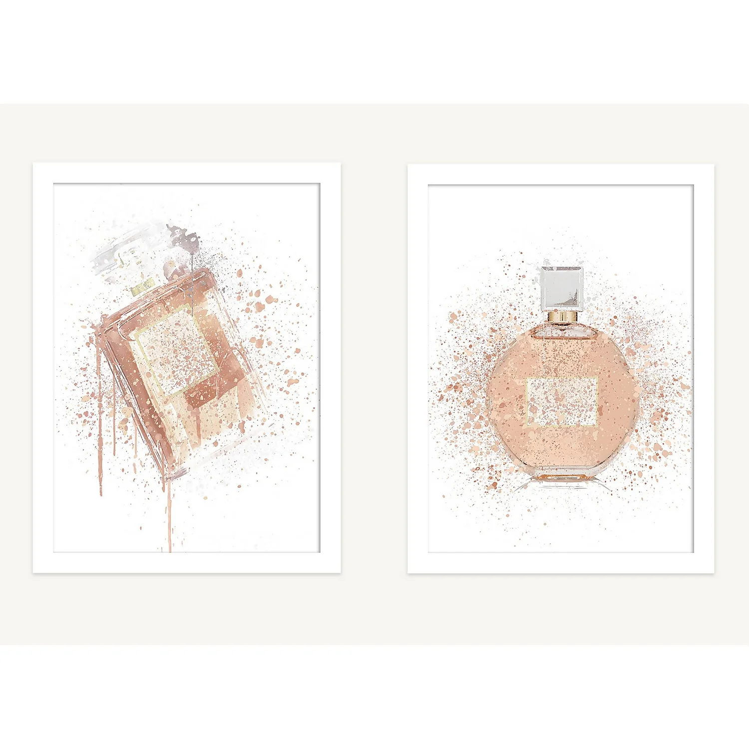 Perfume Framed Prints - Set Of 2 - 40x30cm 3 Perfume Framed Prints - Set Of 2 - 40x30cm