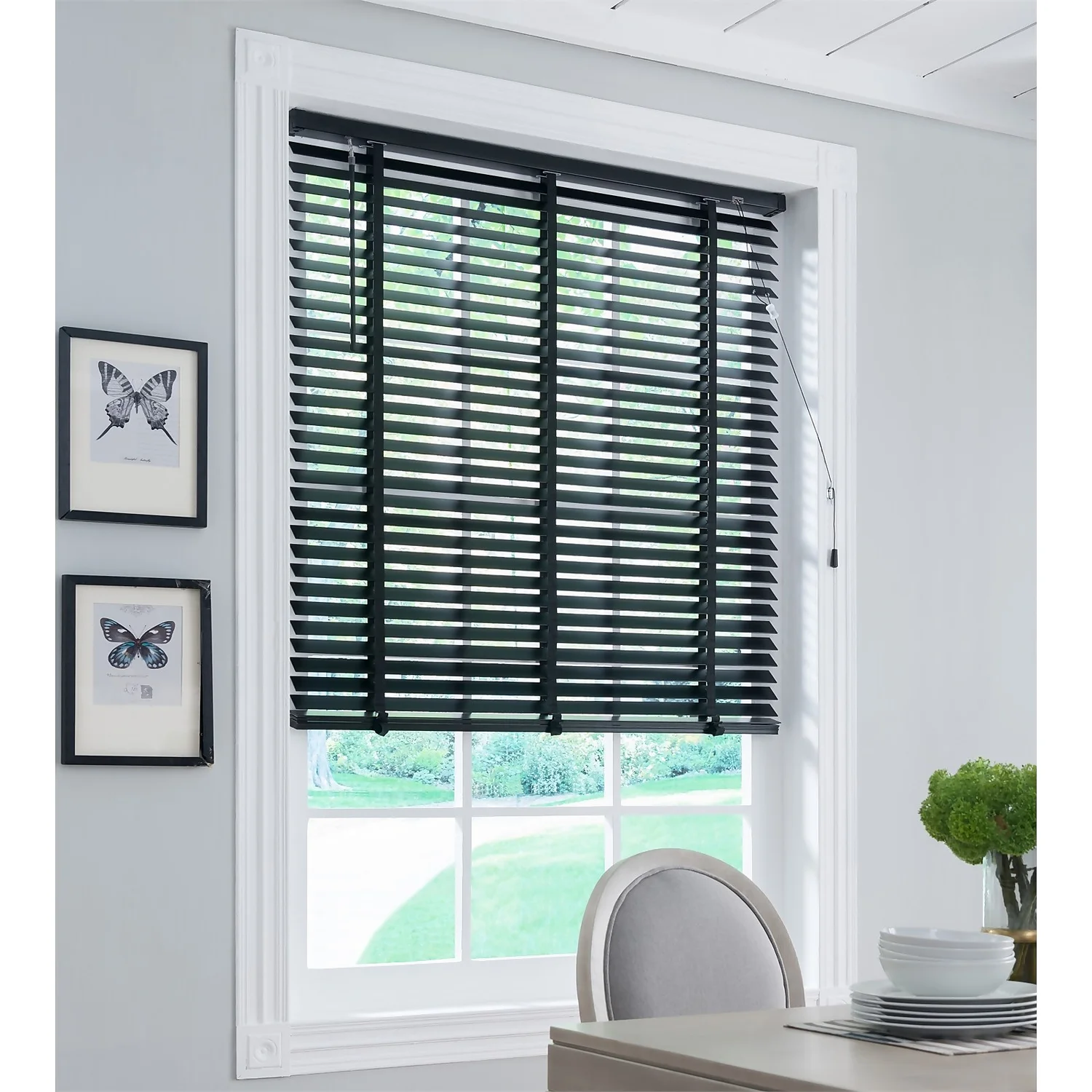 50mm Wood Venetian Blind - Black - 70x130cm 5 50mm Wood Venetian Blind - Black - 70x130cm - Image 3