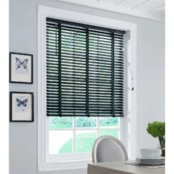 50mm Wood Venetian Blind - Black - 110x160cm -Home Furniture 13206128 1004884215253537