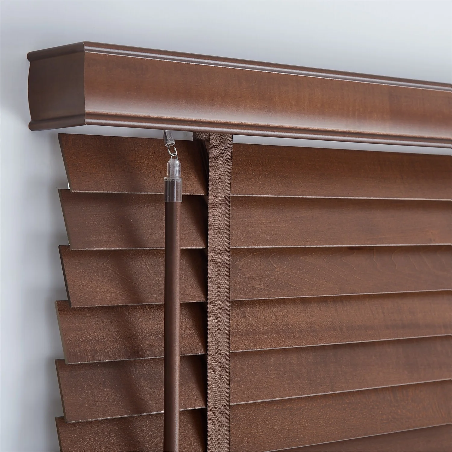 50mm Wood Venetian Blind - Walnut - 150x160cm 7 50mm Wood Venetian Blind - Walnut - 150x160cm - Image 5