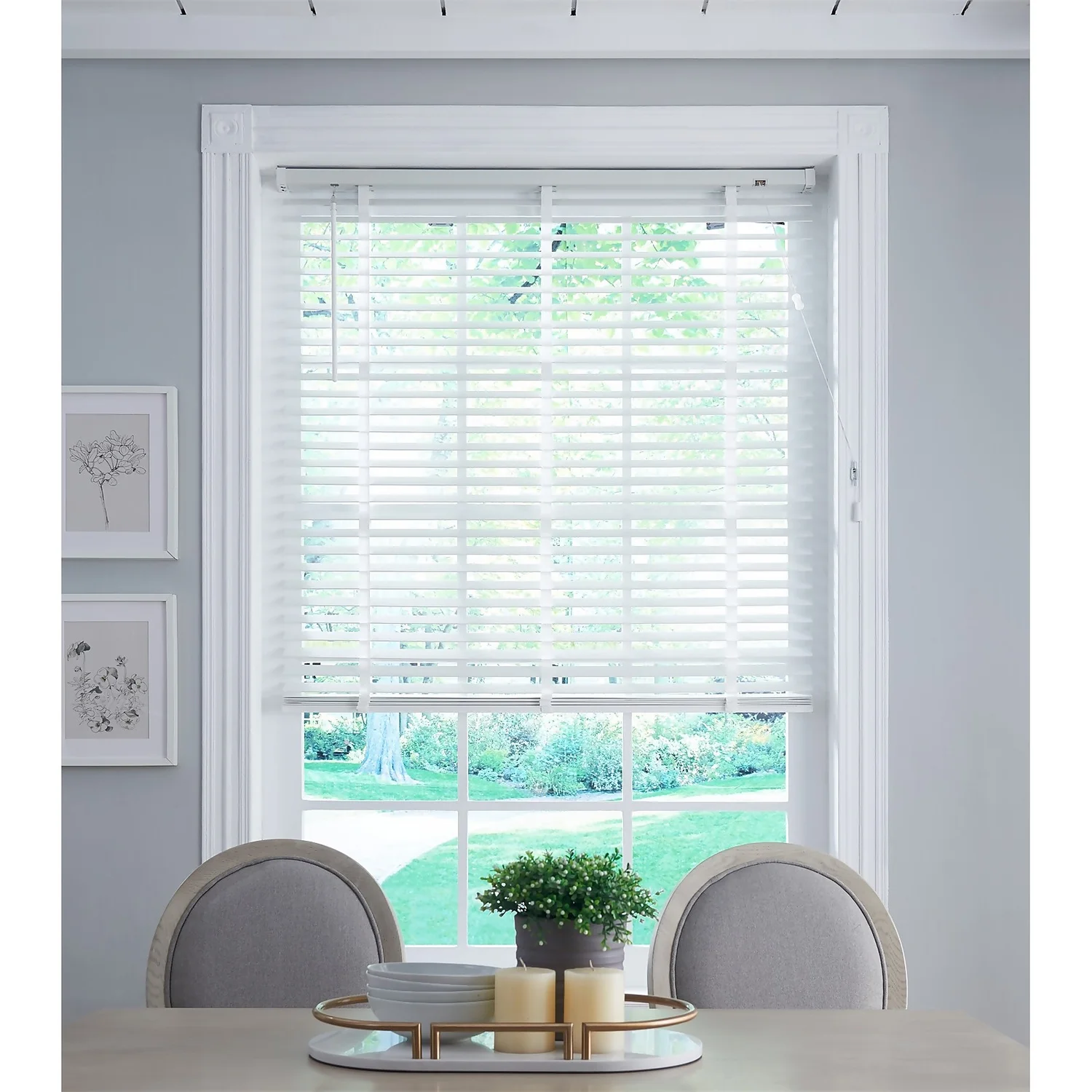 50mm Wood Venetian Blind - White - 70x160cm 4 50mm Wood Venetian Blind - White - 70x160cm - Image 2