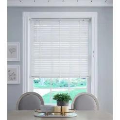 50mm Wood Venetian Blind - White - 160x160cm