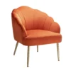 Sophia Scallop Occasional Chair - Burnt Orange -Home Furniture 13222770 1794920057524325