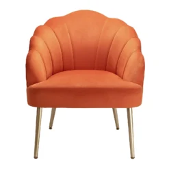 Sophia Scallop Occasional Chair - Burnt Orange -Home Furniture 13222770 1854920057578262