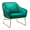 Evelyn Metal Frame Chair - Emerald -Home Furniture 13222772 1284932955487316