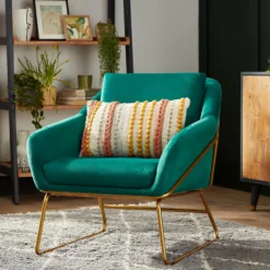 Evelyn Metal Frame Chair - Emerald -Home Furniture 13222772 8454943634734037