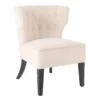 Sadie Velvet Accent Chair - Ivory -Home Furniture 13223762 1024927511811543