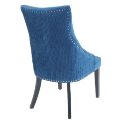 Annabelle Pleated Back Velvet Dining Chairs - Set Of 2 - Navy 15 Annabelle Pleated Back Velvet Dining Chairs - Set Of 2 - Navy -Home Furniture 13223766 1334926477047184