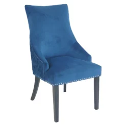 Annabelle Pleated Back Velvet Dining Chairs - Set Of 2 - Navy 12 Annabelle Pleated Back Velvet Dining Chairs - Set Of 2 - Navy -Home Furniture 13223766 6354926476878617