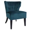 Sadie Velvet Accent Chair - Aegean Blue -Home Furniture 13223769 1504958840587044