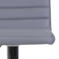 Chet Height Adjustable Faux Leather Bar Stool - Grey -Home Furniture 13223770 1404927306650984