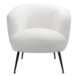 Tori Boucle Tub Chair - White -Home Furniture 13224150 3994919264467773