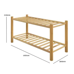 Living Elements 2 Tier Bamboo Shoe Rack -Home Furniture 13231129 1384929069103455