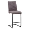 Skelby Faux Leather Bar Stool - Elephant Grey 1 Skelby Faux Leather Bar Stool - Elephant Grey -Home Furniture 13244357 1884931414340174