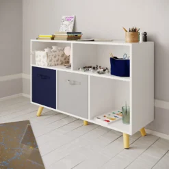 Kids Compact Storage Unit With Legs - White 12 Kids Compact Storage Unit With Legs - White -Home Furniture 13277674 1034929069481773