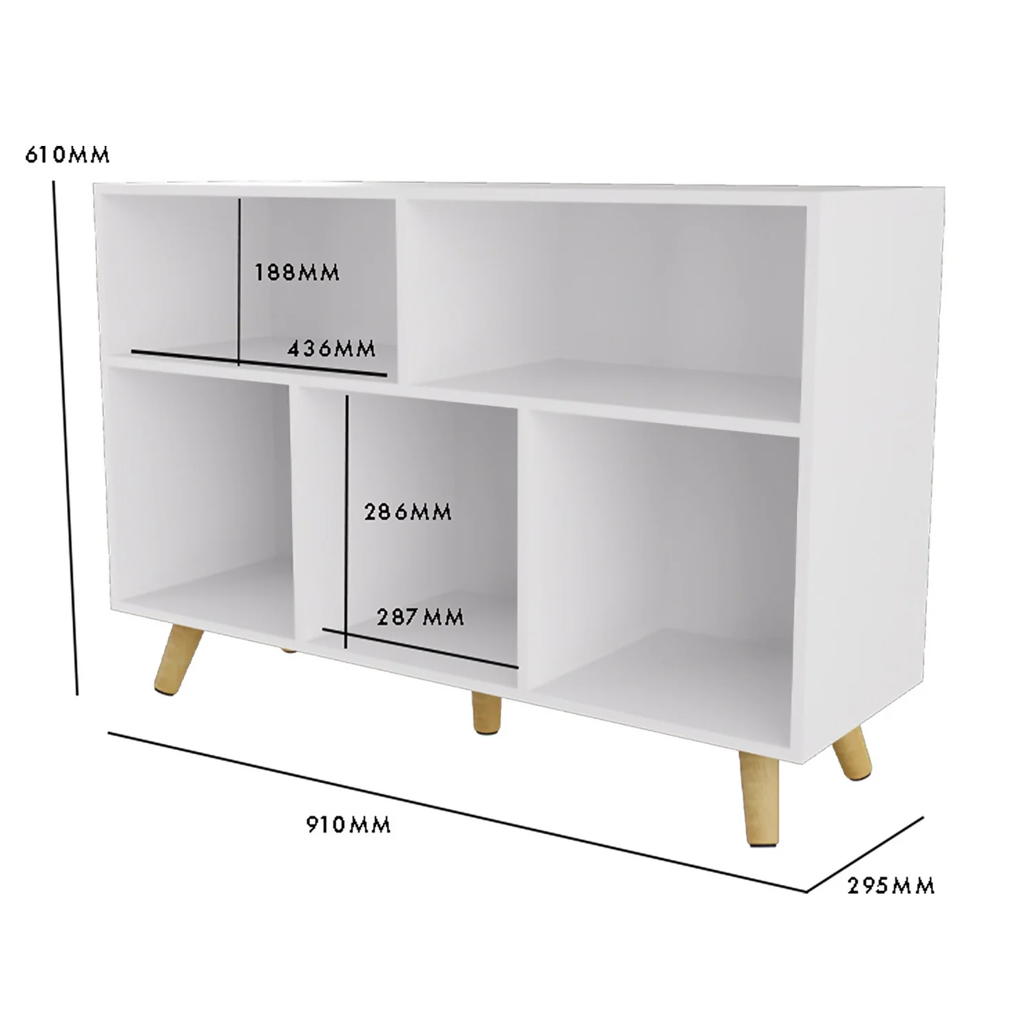 Kids Compact Storage Unit With Legs - White 10 Kids Compact Storage Unit With Legs - White - Image 8